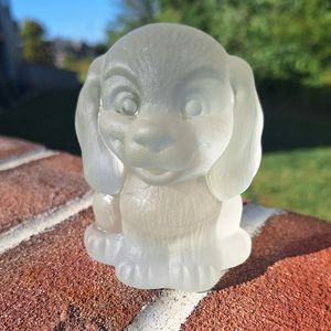 Vintage Goebel frosted glass dog